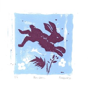 Bunbun limited edition linocut print