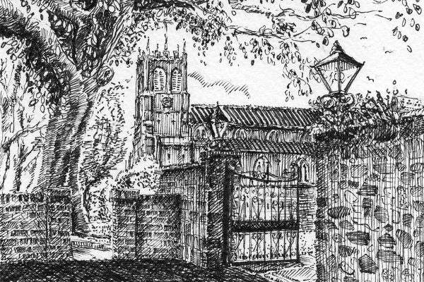 christchurch priory urban sketching