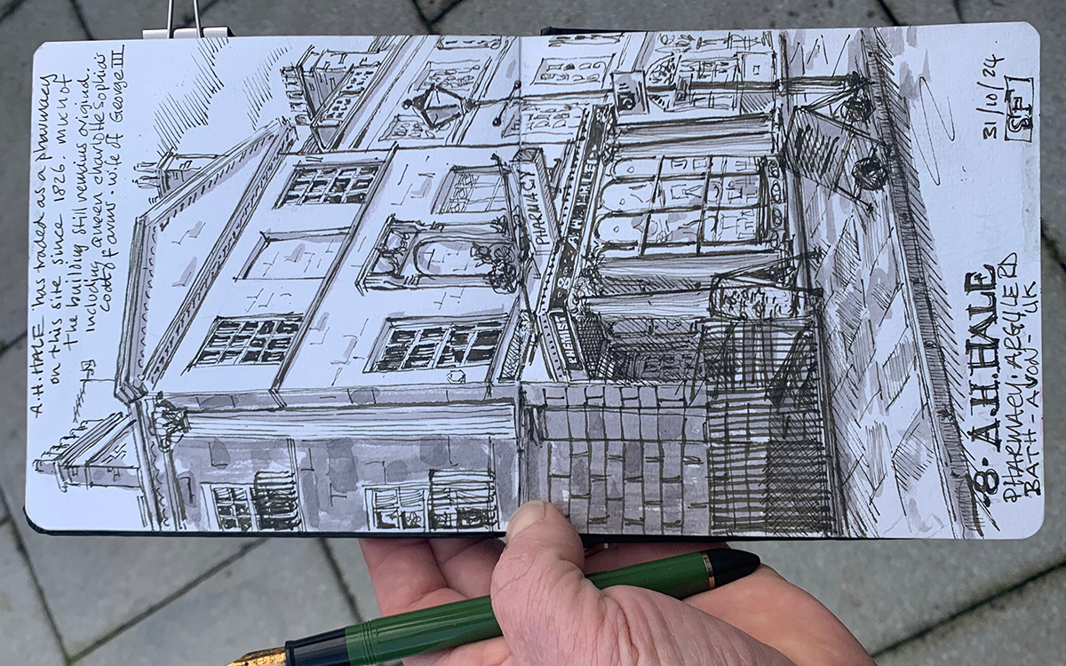 Bath Pharmacy sketched