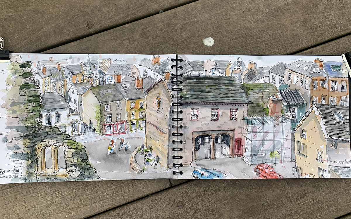Hay on Wye sketched