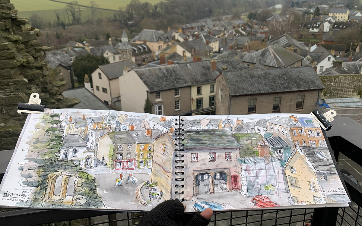 Hay on Wye sketched abov