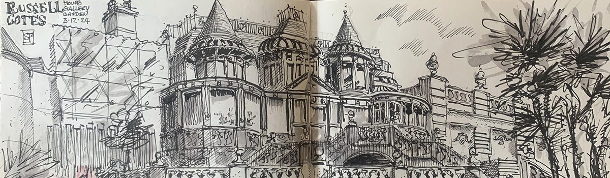 Russell Cotes sketched coffee shop