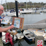 Shaun Forward painting Going Fishing at Lymington