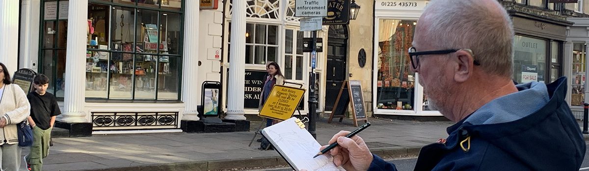 Shaun Sketching Bath Pharmac