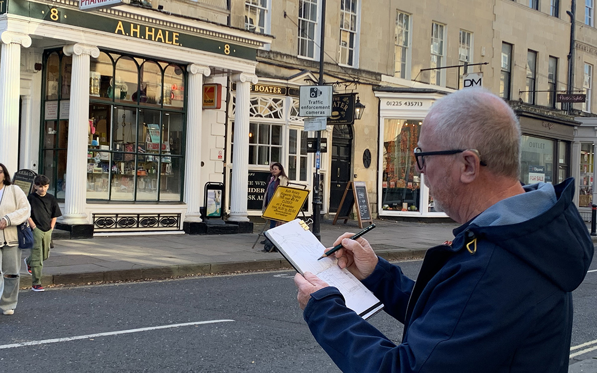 Shaun Sketching Bath Pharmac