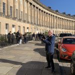 Shaun sketching Royal Crescent Bath