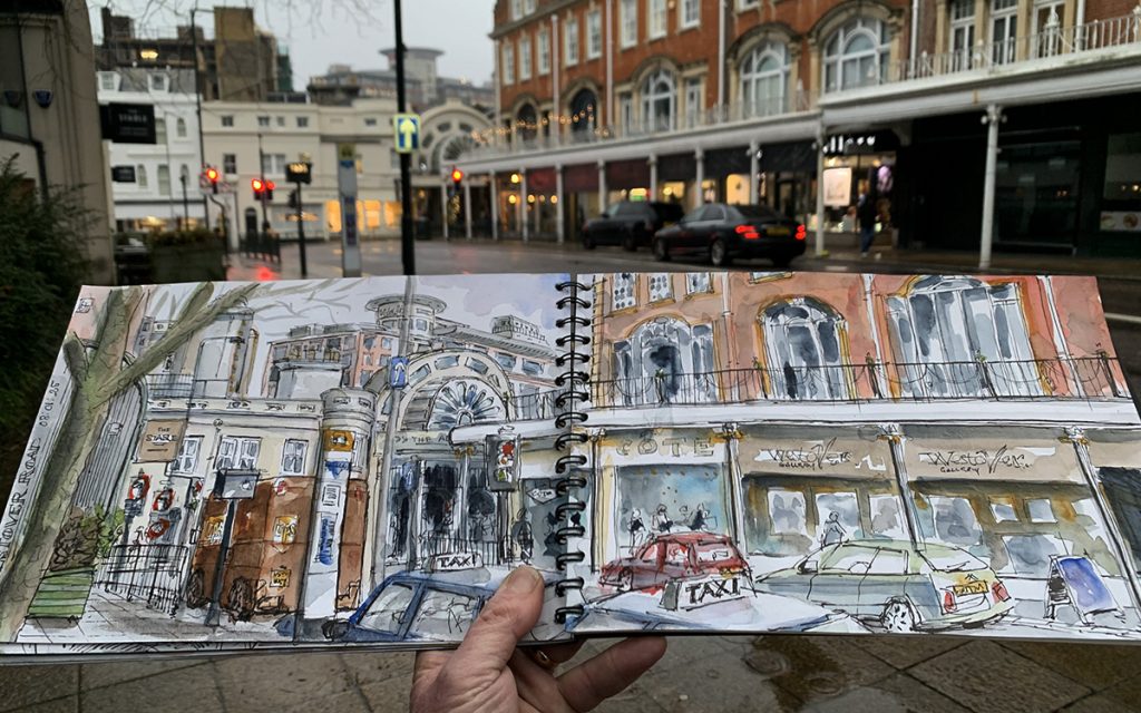 Westover Road sketched