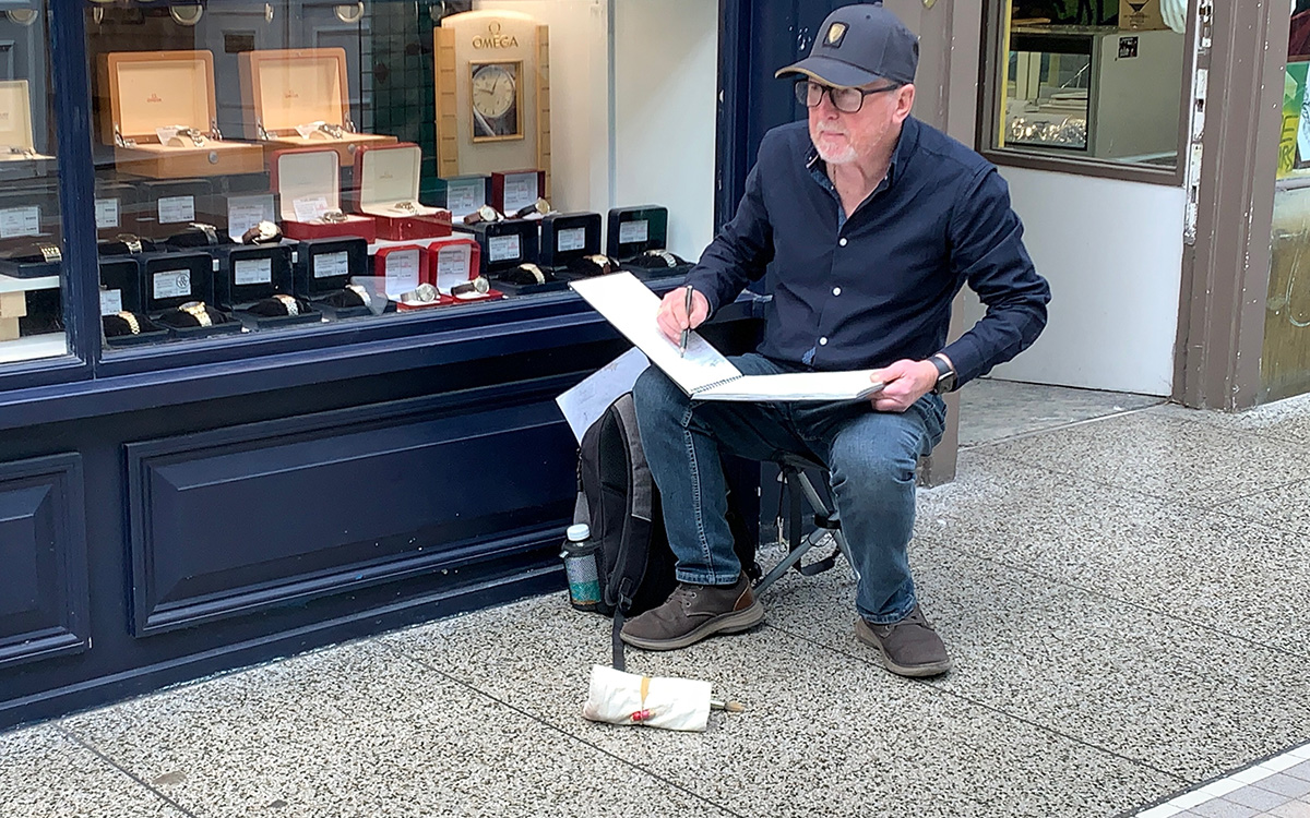 shaun sketching arcade