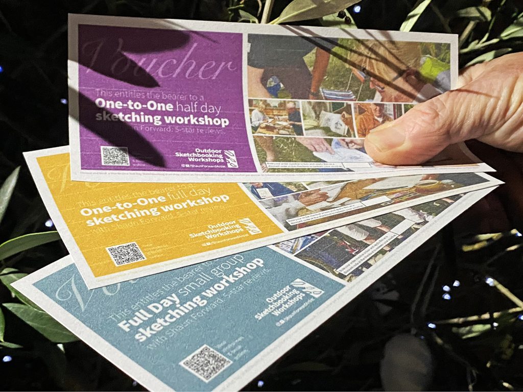 Workshop Gift Vouchers with Christmas Tree