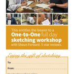 One-to-One Full Day Sketching Workshops DL Vertical Gift Voucher exp 3112263