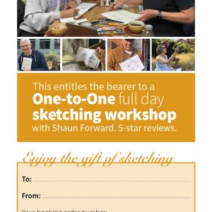 One-to-One Full Day Sketching Workshops DL Vertical Gift Voucher exp 3112263