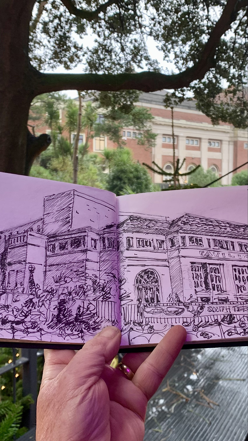 Pavilion sketched