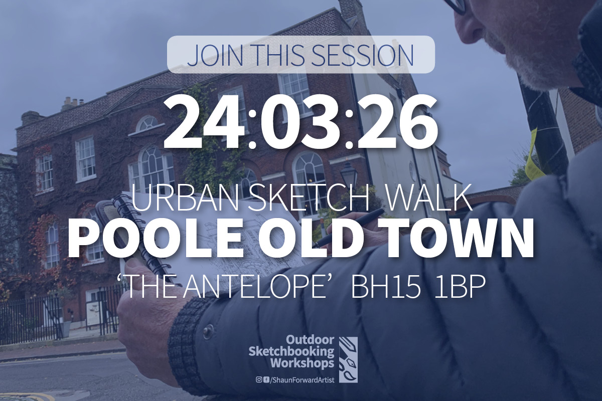 OSW promo slide1 Poole Shaun Forward Urban Sketching Workshop venue and date