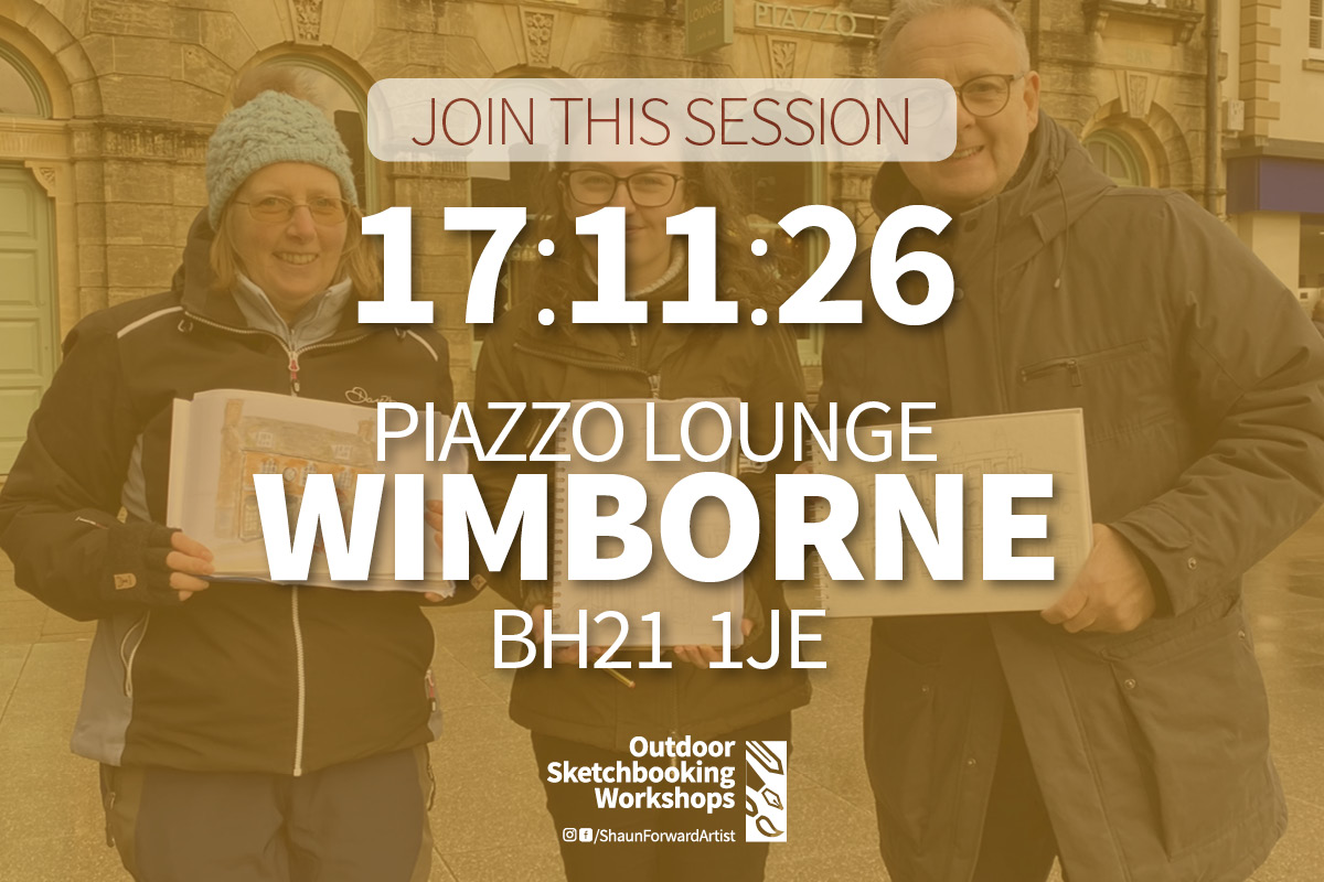 OSW promo slide9 Wimborne Shaun Forward Urban Sketching Workshop venue and date