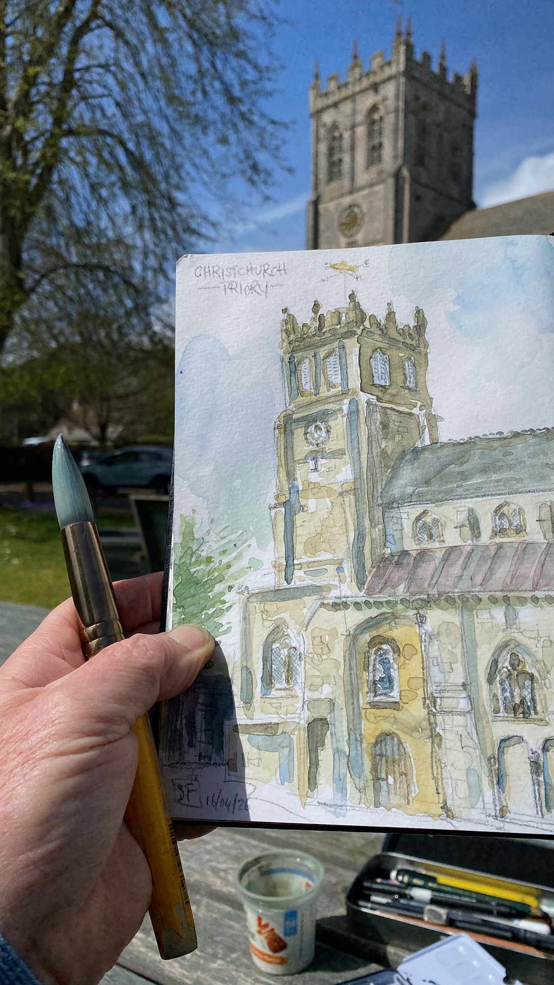 Christchurch Priory Sketched