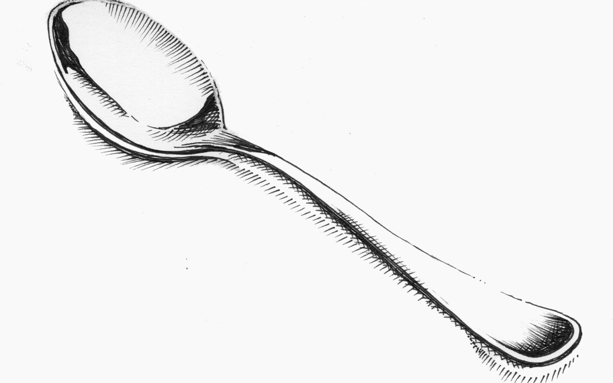 tea spoon - pen & ink web